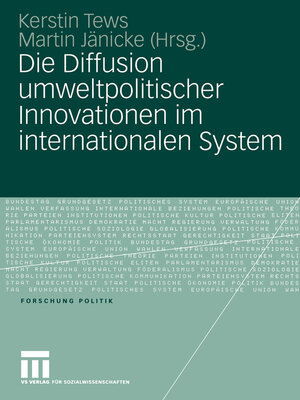 cover image of Die Diffusion umweltpolitischer Innovationen im internationalen System